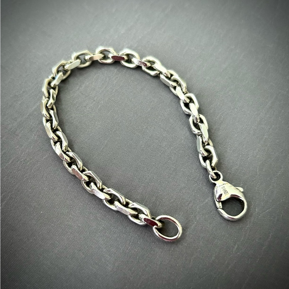 ⚜️James Avery Cut Cable Forged Silver Bracelet